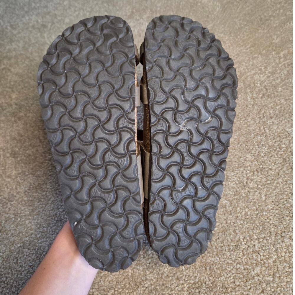 birkenstock mayari leather toe strap sandal Birkibuc Stone Sandals cork bed 39 - Picture 4 of 6